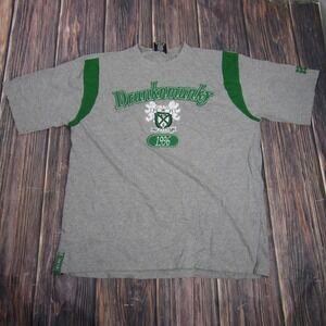Drunknmunky Shirt Mens 2XL Gray Green Crest Logo Graphic Casual Streetwear 1996